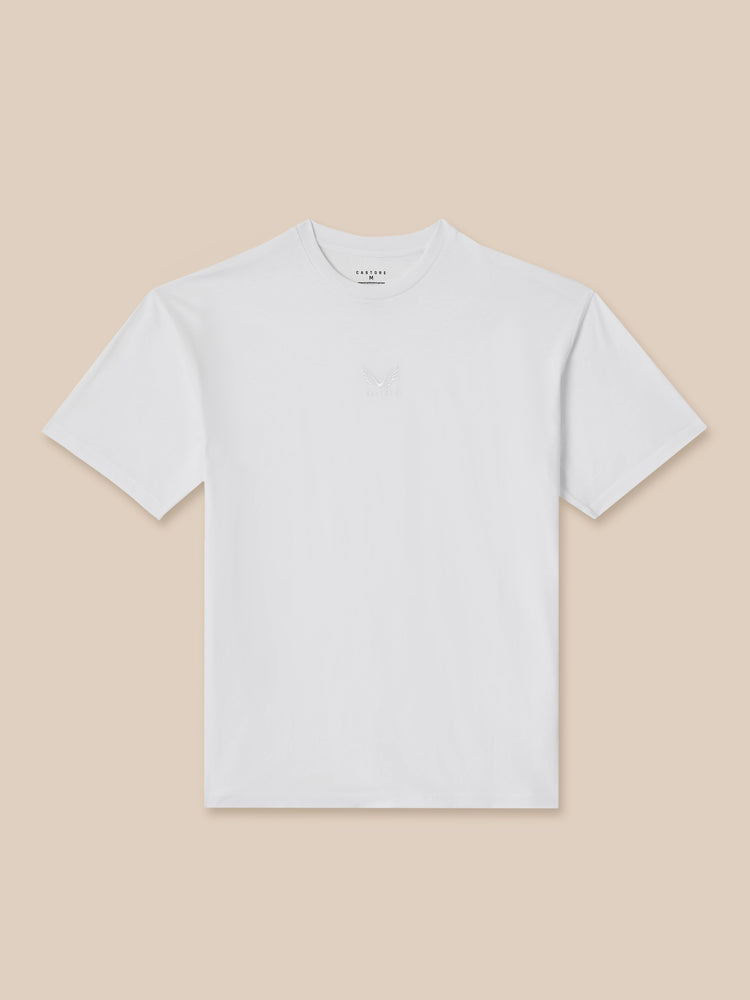 Herren Adapt Cotton Kurzarm Locker Sitzendes T-Shirt - Weiß