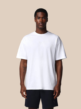 Herren Adapt Cotton Kurzarm Locker Sitzendes T-Shirt - Weiß