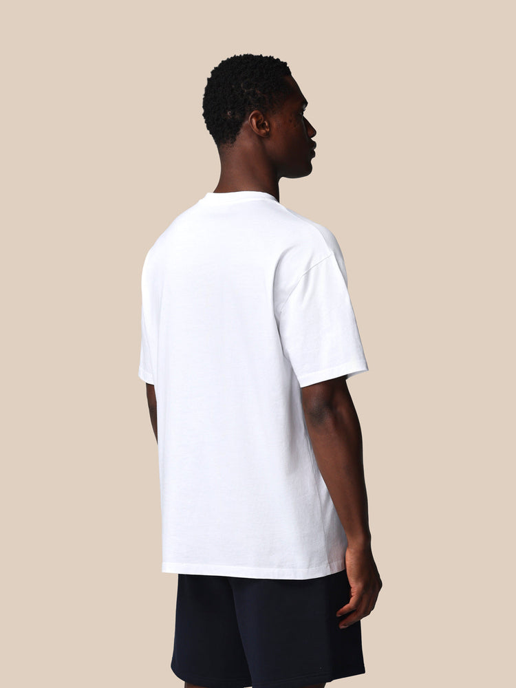 Herren Adapt Cotton Kurzarm Locker Sitzendes T-Shirt - Weiß
