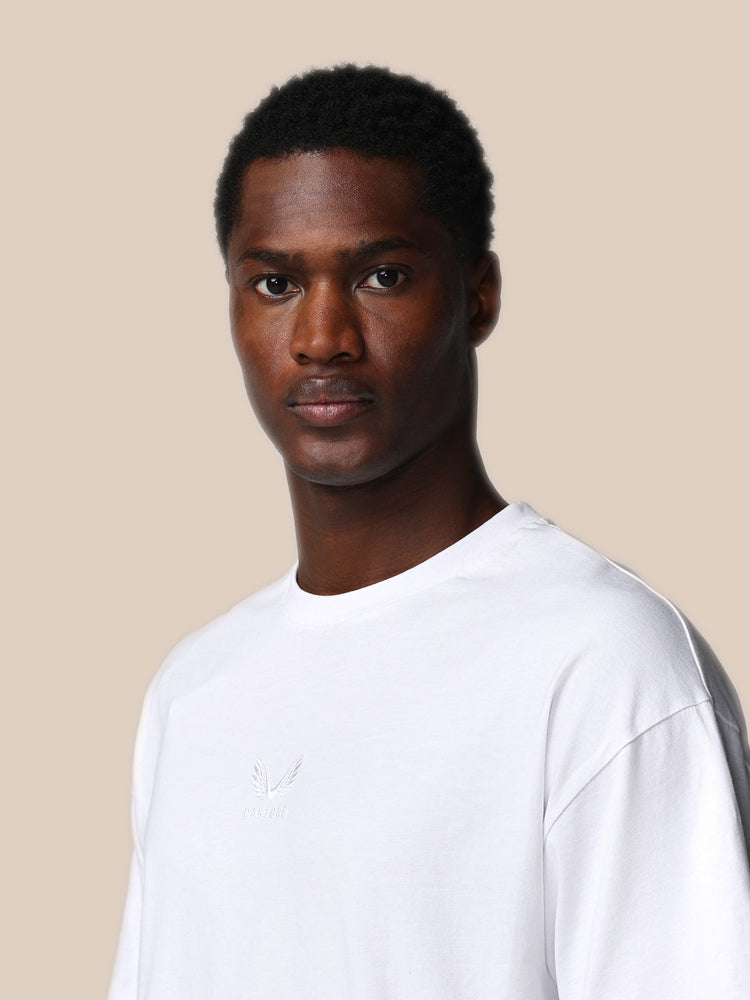 Herren Adapt Cotton Kurzarm Locker Sitzendes T-Shirt - Weiß