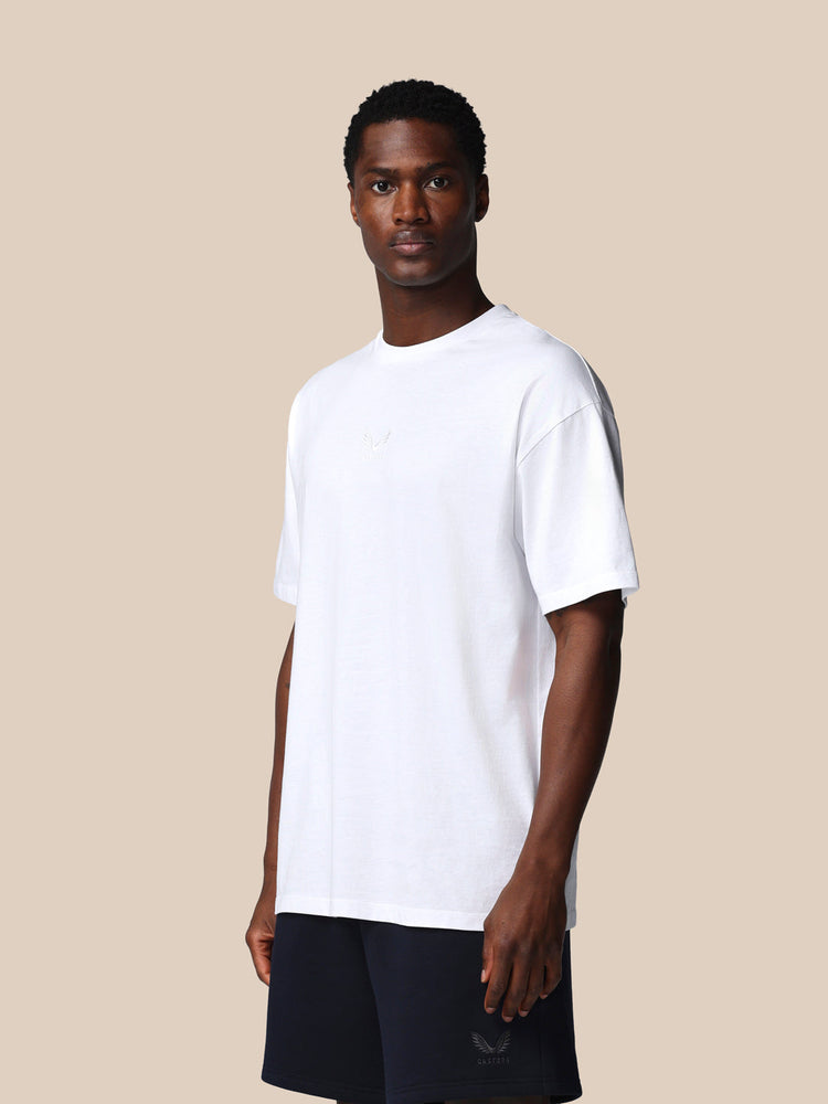 Herren Adapt Cotton Kurzarm Locker Sitzendes T-Shirt - Weiß