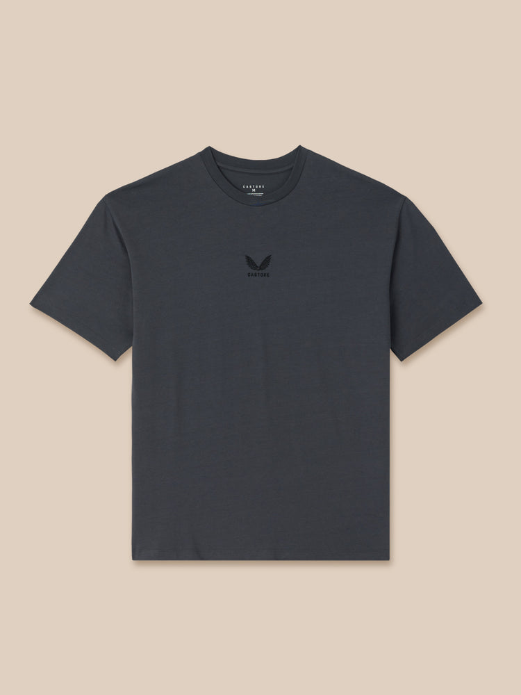 Herren Adapt Cotton Kurzarm Locker Sitzendes T-Shirt - Gunmetal