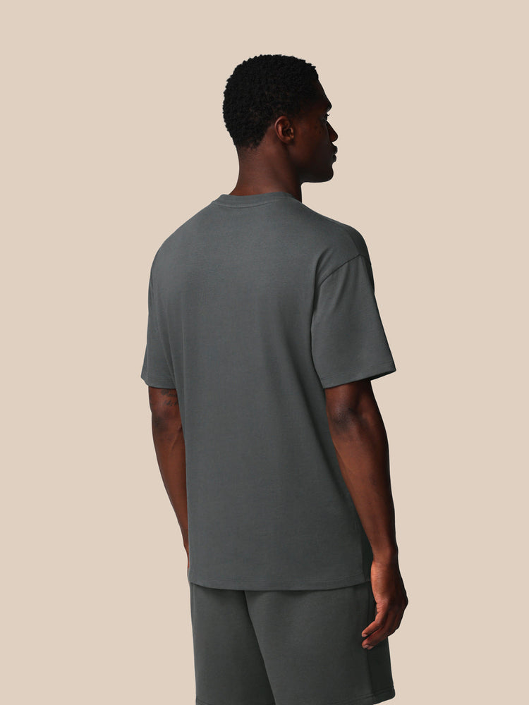 Herren Adapt Cotton Kurzarm Locker Sitzendes T-Shirt - Gunmetal