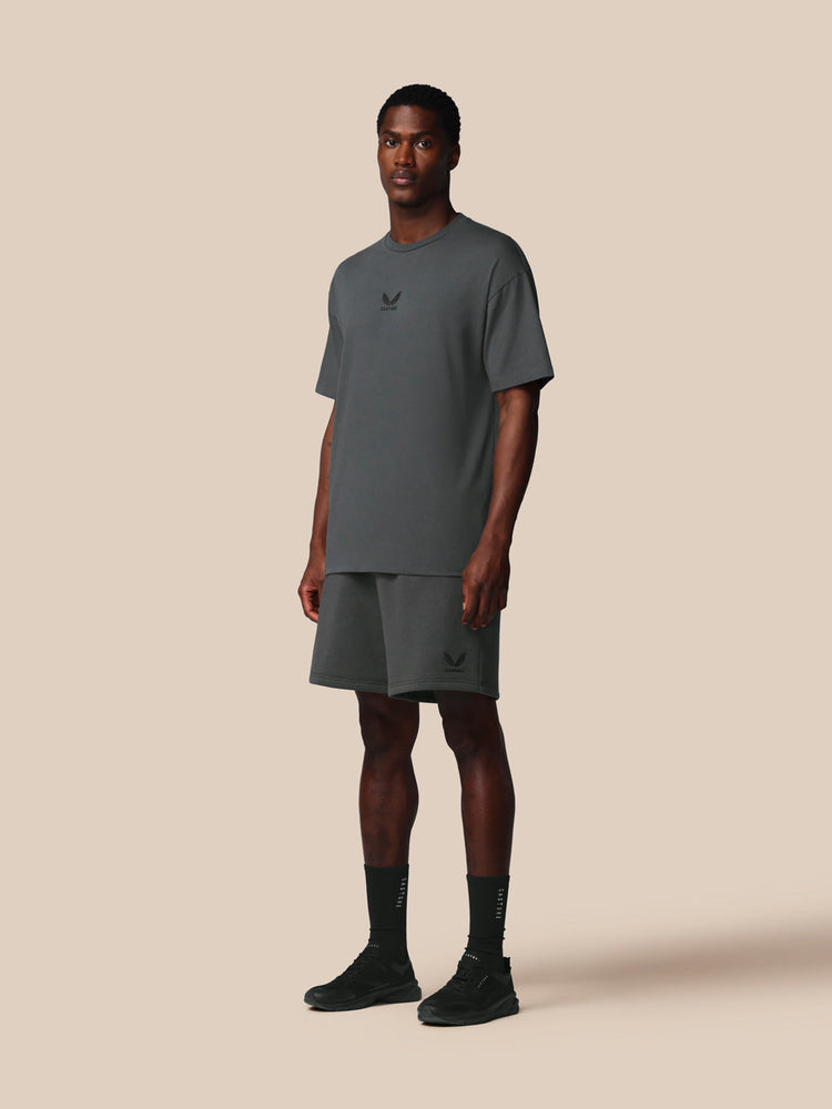 Herren Adapt Cotton Kurzarm Locker Sitzendes T-Shirt - Gunmetal