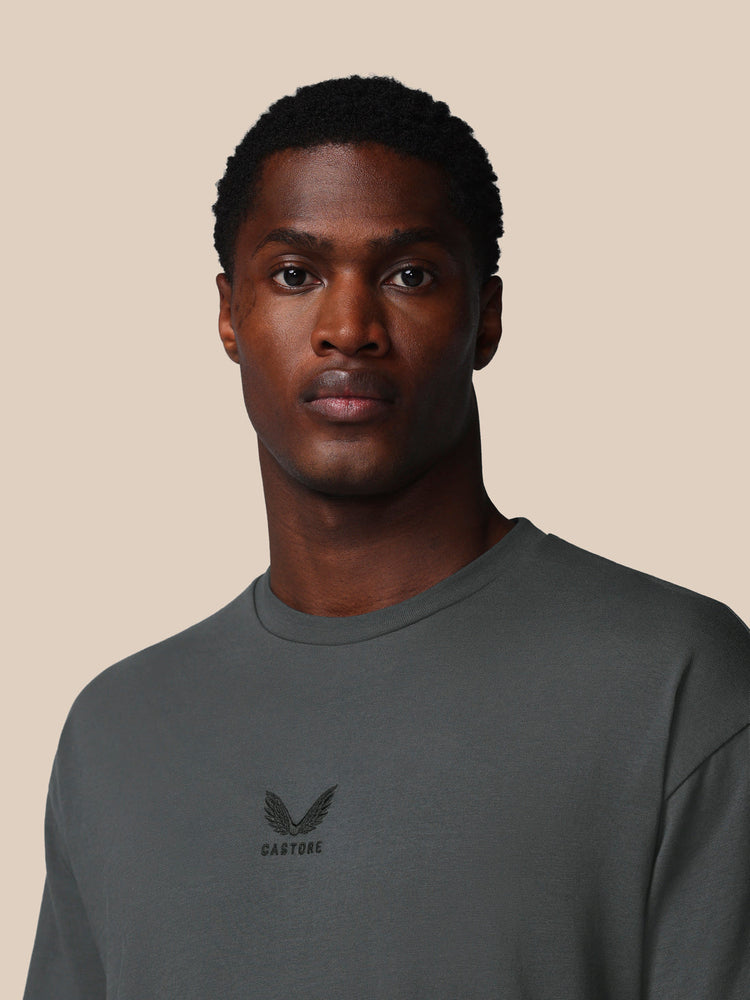 Herren Adapt Cotton Kurzarm Locker Sitzendes T-Shirt - Gunmetal