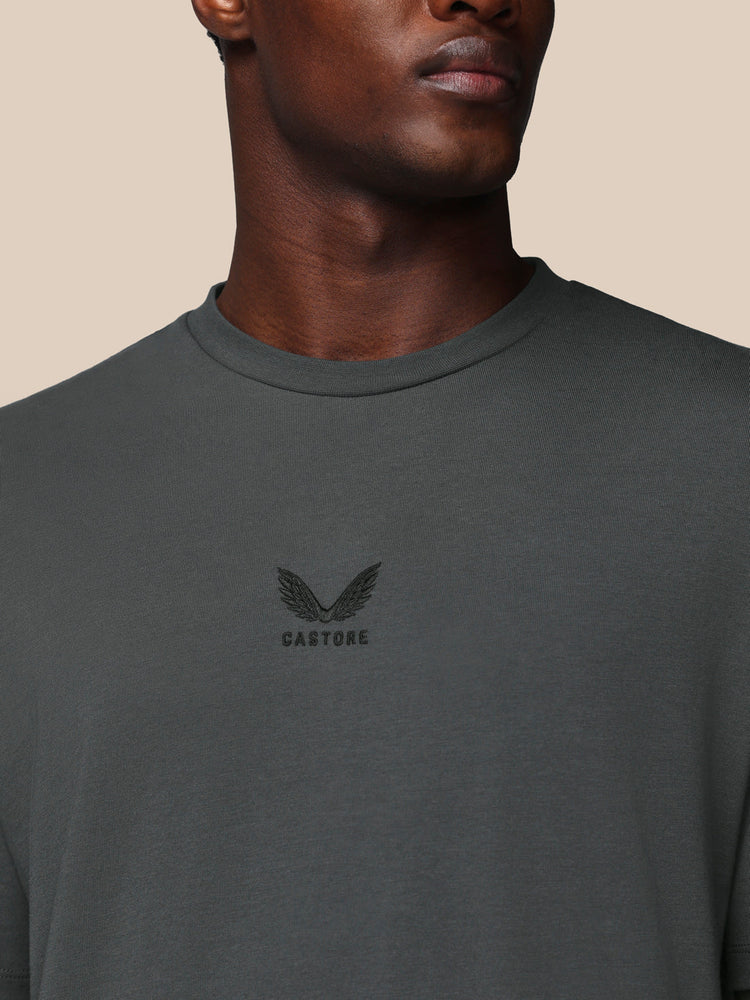 Herren Adapt Cotton Kurzarm Locker Sitzendes T-Shirt - Gunmetal