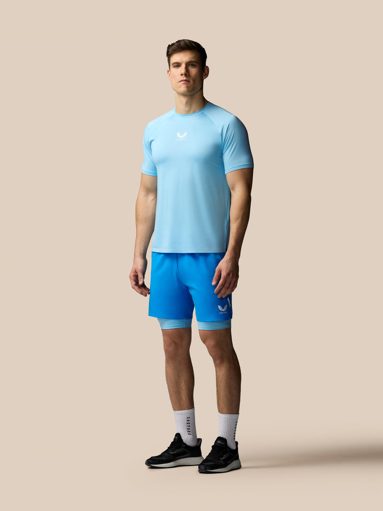 Herren Apex Tennis Kurzarm T-Shirt - Himmelblau