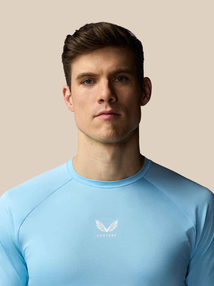 Herren Apex Tennis Kurzarm T-Shirt - Himmelblau