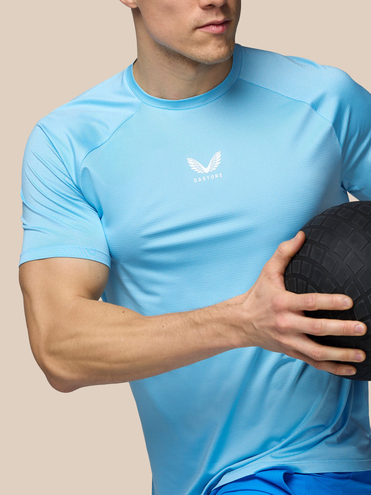 Herren Apex Tennis Kurzarm T-Shirt - Himmelblau