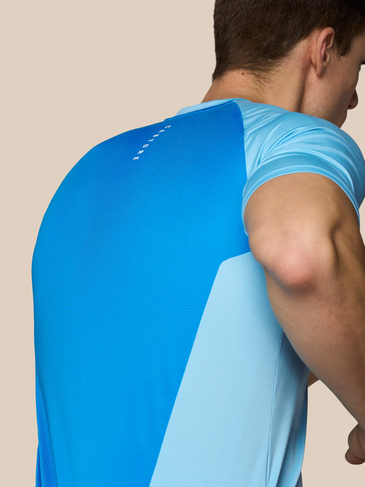 Herren Apex Tennis Kurzarm T-Shirt - Himmelblau