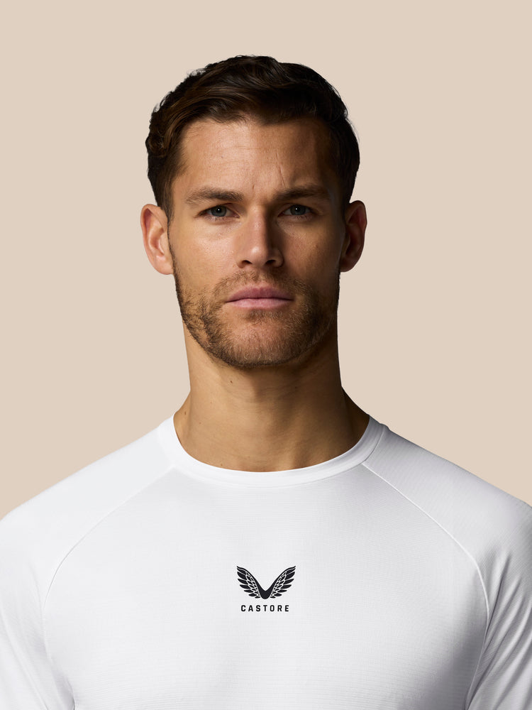 Herren Apex Tennis Kurzarm T-Shirt - Weiß