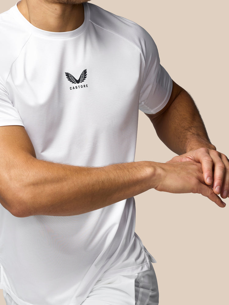 Herren Apex Tennis Kurzarm T-Shirt - Weiß