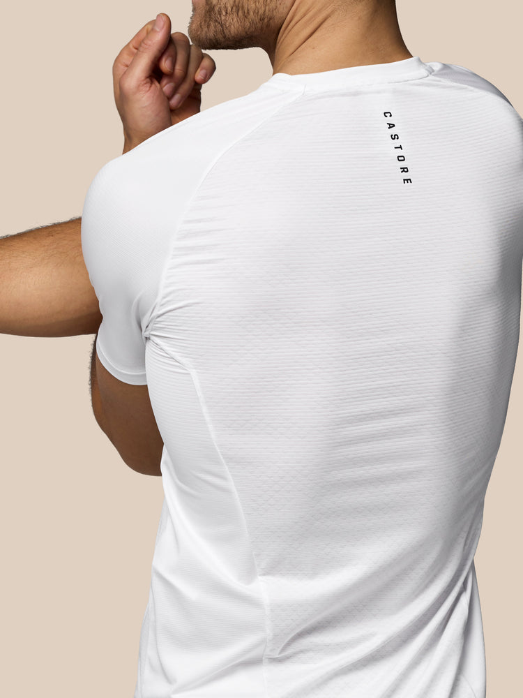 Herren Apex Tennis Kurzarm T-Shirt - Weiß