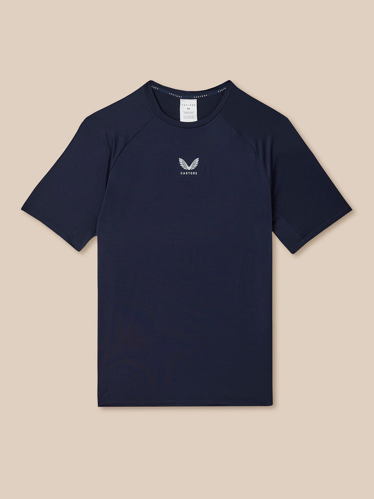 Herren Apex Tennis Kurzarm T-Shirt - Marineblau