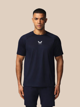 Herren Apex Tennis Kurzarm T-Shirt - Marineblau