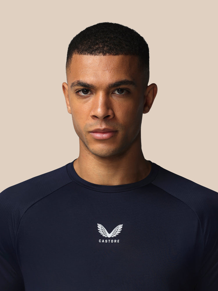 Herren Apex Tennis Kurzarm T-Shirt - Marineblau