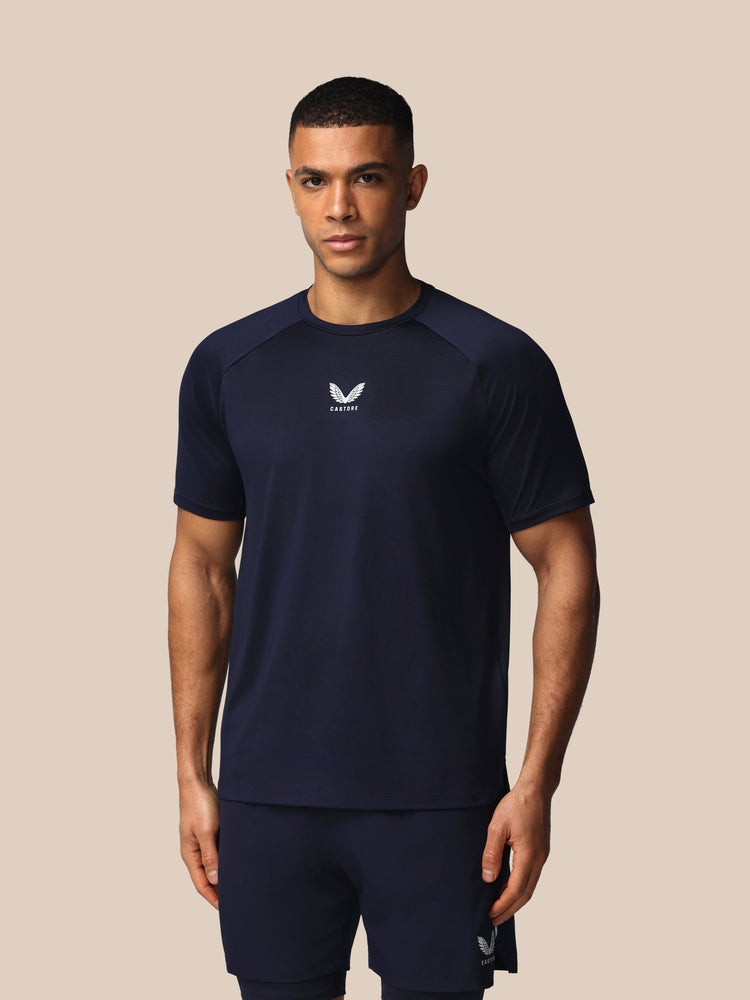 Herren Apex Tennis Kurzarm T-Shirt - Marineblau