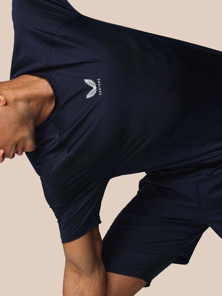 Herren Apex Tennis Kurzarm T-Shirt - Marineblau