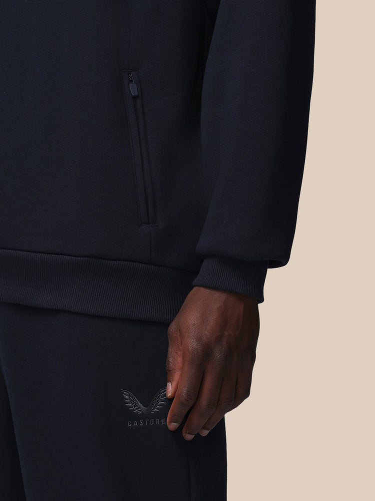 Herren Adapt Cotton Fleece Langärmliges Sweatshirt - Marineblau
