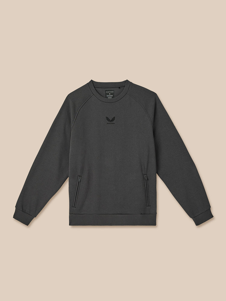 Herren Adapt Cotton Fleece Langärmliges Sweatshirt - Gunmetal