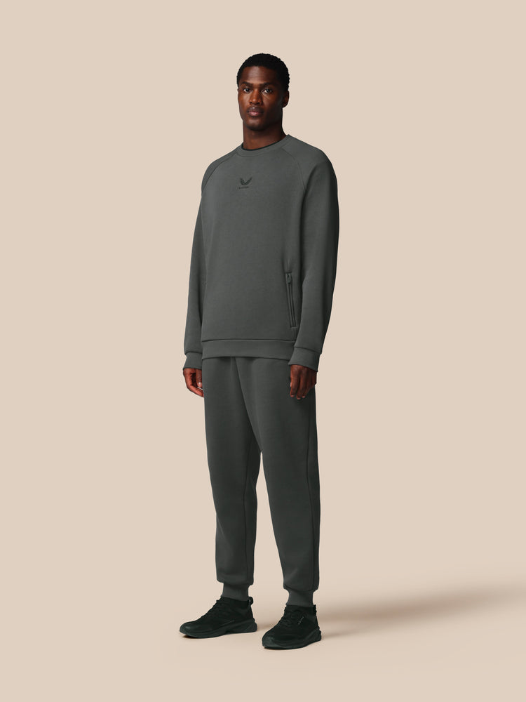 Herren Adapt Cotton Fleece Langärmliges Sweatshirt - Gunmetal