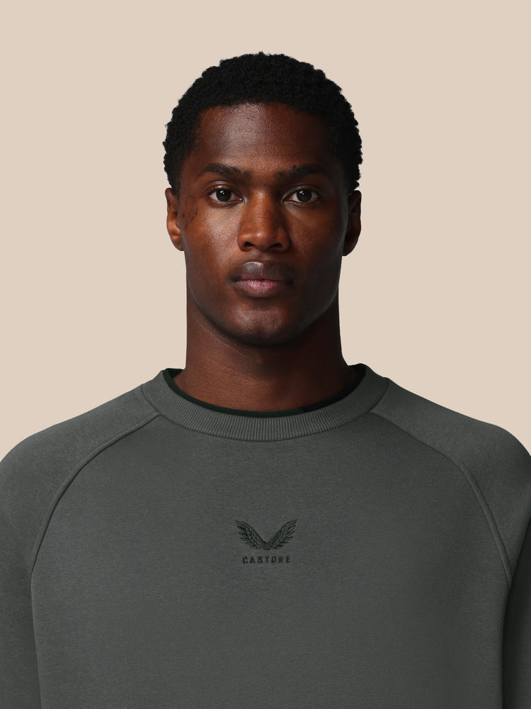 Herren Adapt Cotton Fleece Langärmliges Sweatshirt - Gunmetal