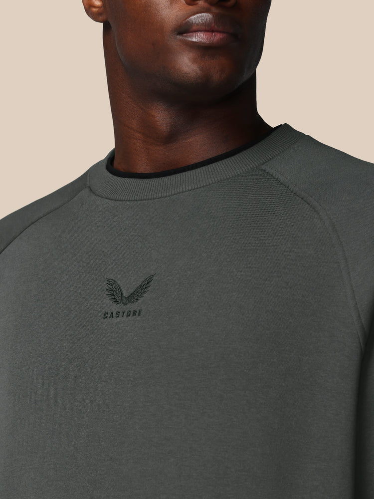 Herren Adapt Cotton Fleece Langärmliges Sweatshirt - Gunmetal