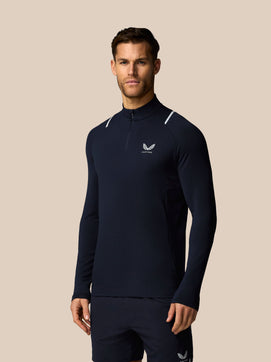 Herren Apex Training Viertelreißverschluss Oberteil - Marineblau