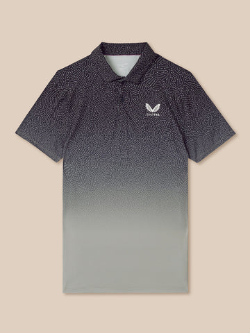 Herren Golf Map Bedrucktes Kurzarm Polo - Marineblau