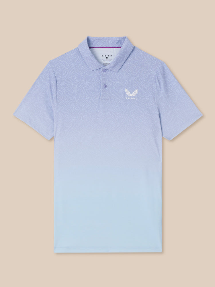 Herren Golf Map Bedrucktes Kurzarm Polo - Lavendel