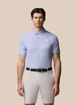 Herren Golf Map Bedrucktes Kurzarm Polo - Lavendel