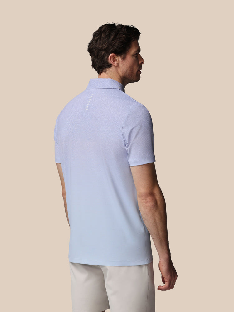 Herren Golf Map Bedrucktes Kurzarm Polo - Lavendel