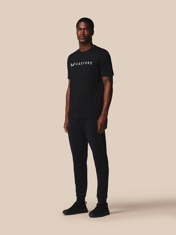 Herren Adapt Kurzarm Grafik T-Shirt - Castore Schwarz