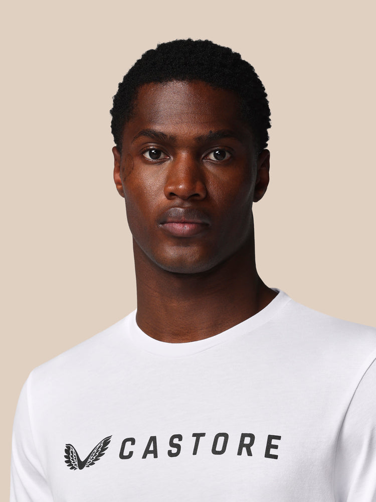 Herren Adapt Kurzarm Grafik T-Shirt - Castore Weiß