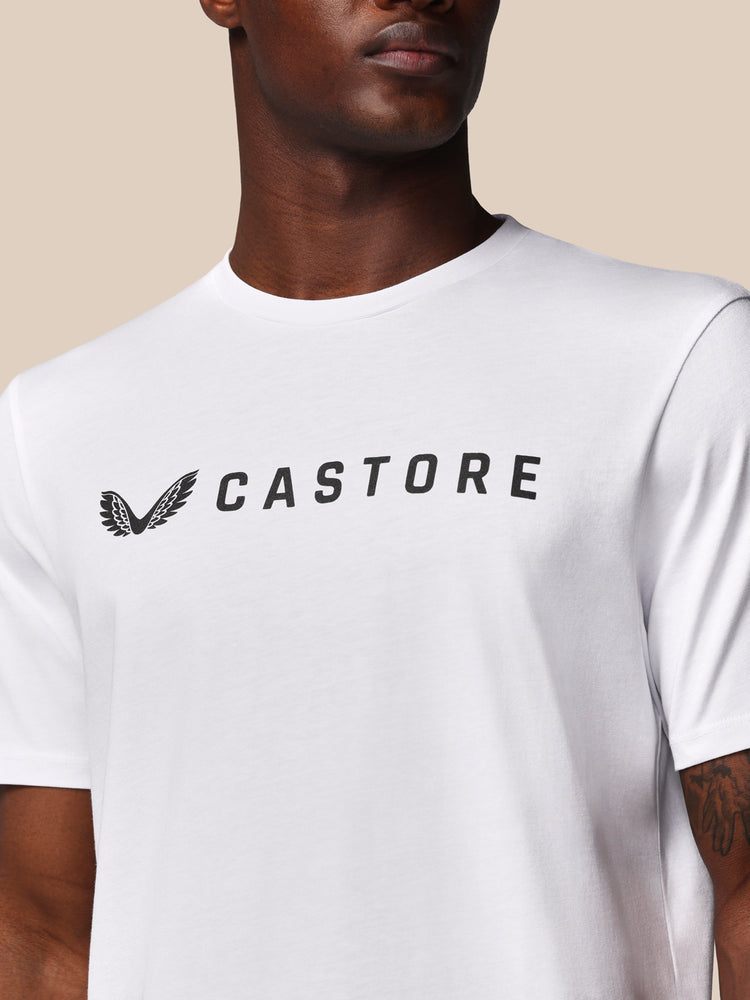 Herren Adapt Kurzarm Grafik T-Shirt - Castore Weiß
