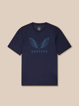 Herren Adapt Kurzarm Grafik T-Shirt - Marineblau
