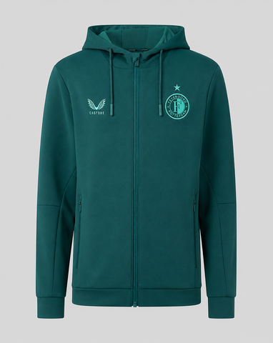Feyenoord Travel 2026-2027 Hoodie - Junior - Grün
