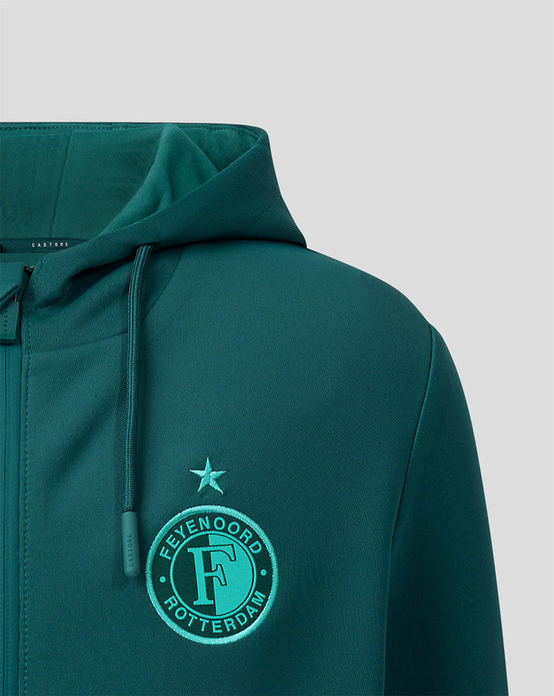 Feyenoord Travel 2026-2027 Hoodie - Junior - Grün