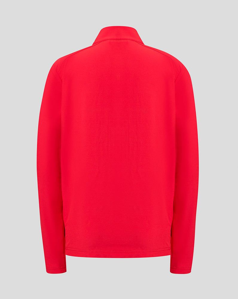 Back view of bright red junior FC Utrecht jacket