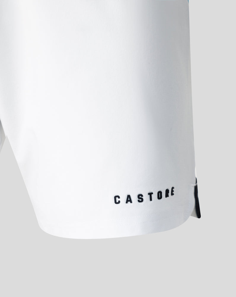 White Feyenoord Pro away shorts 2026-27 fabric close up with Castore branding