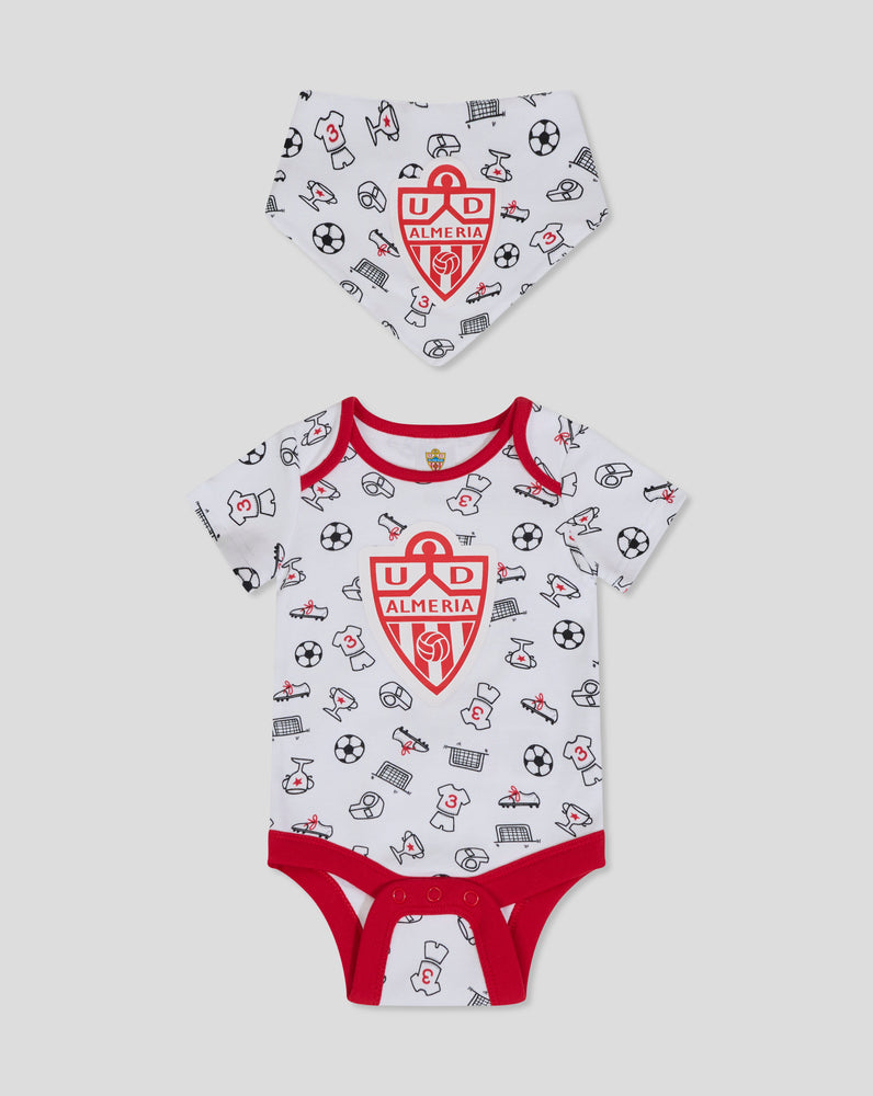 ALMERIA BABY SET (WÄSTCHEN & LÄTZCHEN) – WEISS/ROT