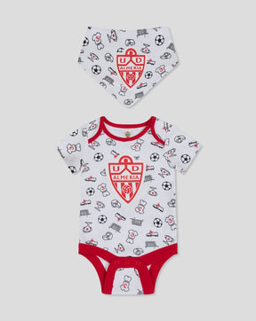 ALMERIA BABY SET (WÄSTCHEN & LÄTZCHEN) – WEISS/ROT
