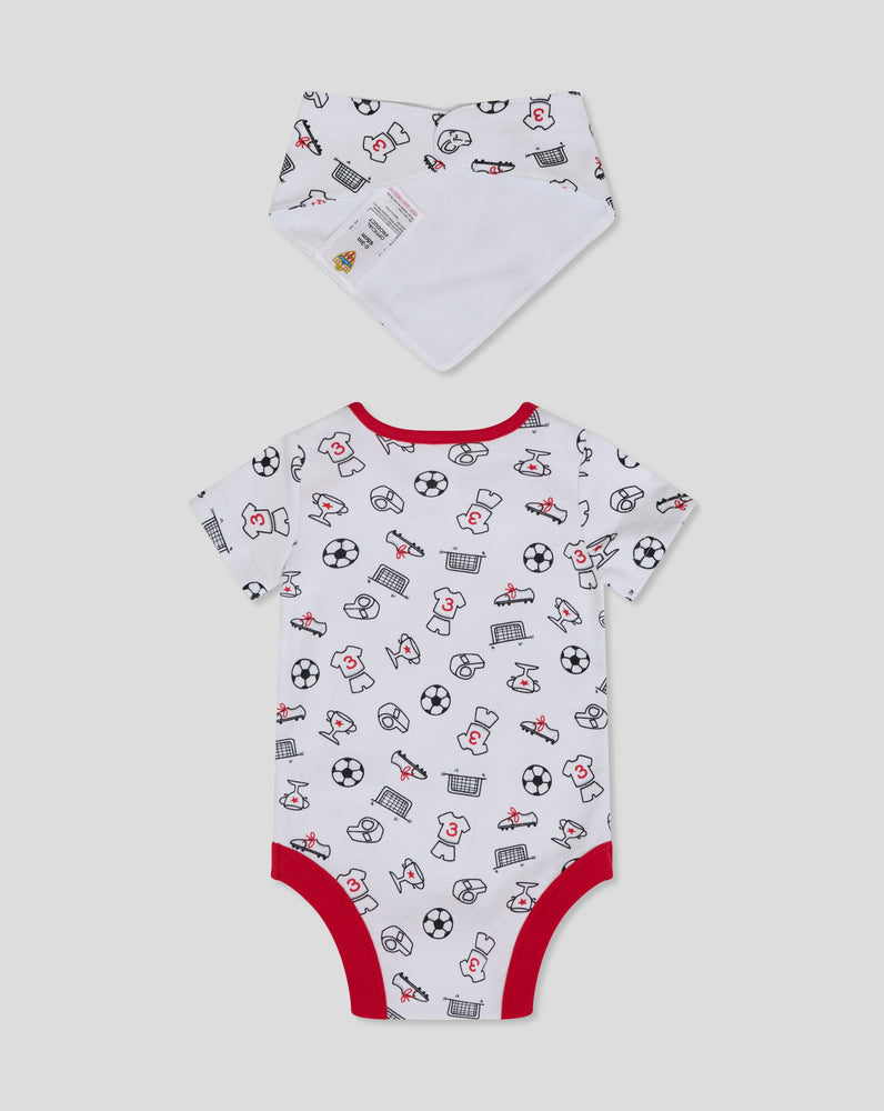 ALMERIA BABY SET (WÄSTCHEN & LÄTZCHEN) – WEISS/ROT