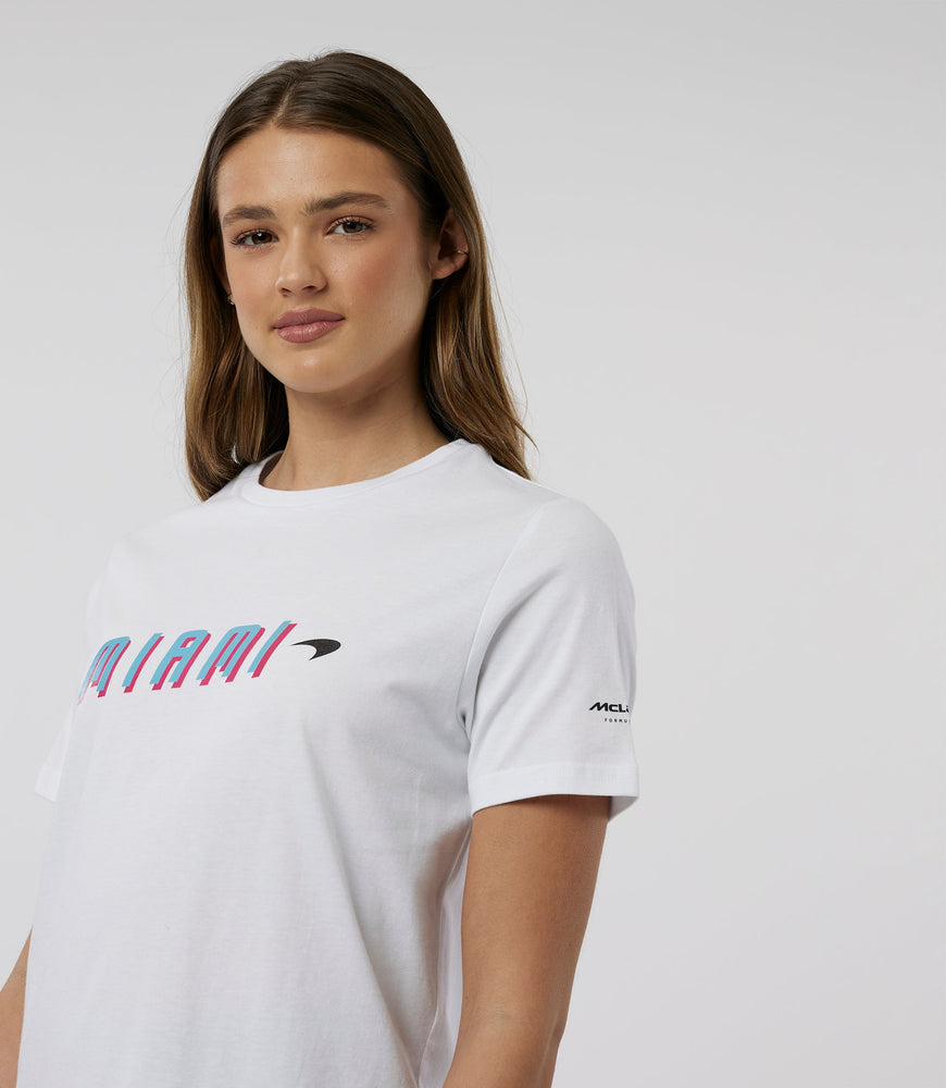 White Women's McLaren Miami Graphic T-Shirt