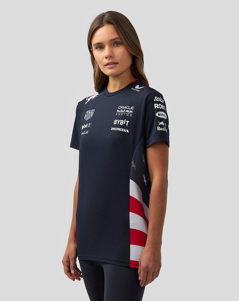 Oracle Red Bull Racing Women's Official Teamline America Race Team T-Shirt - Night Sky