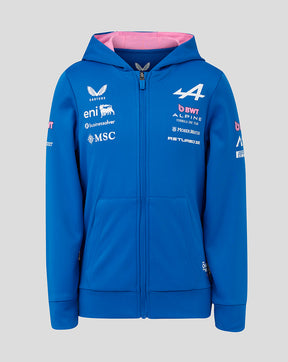 Offizieller Junior BWT Alpine Formula One Team Kapuzenpulli mit Reißverschluss