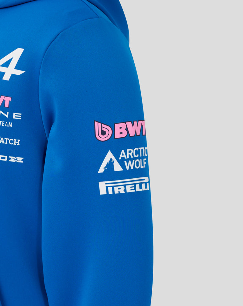 Offizieller Junior BWT Alpine Formula One Team Kapuzenpulli mit Reißverschluss