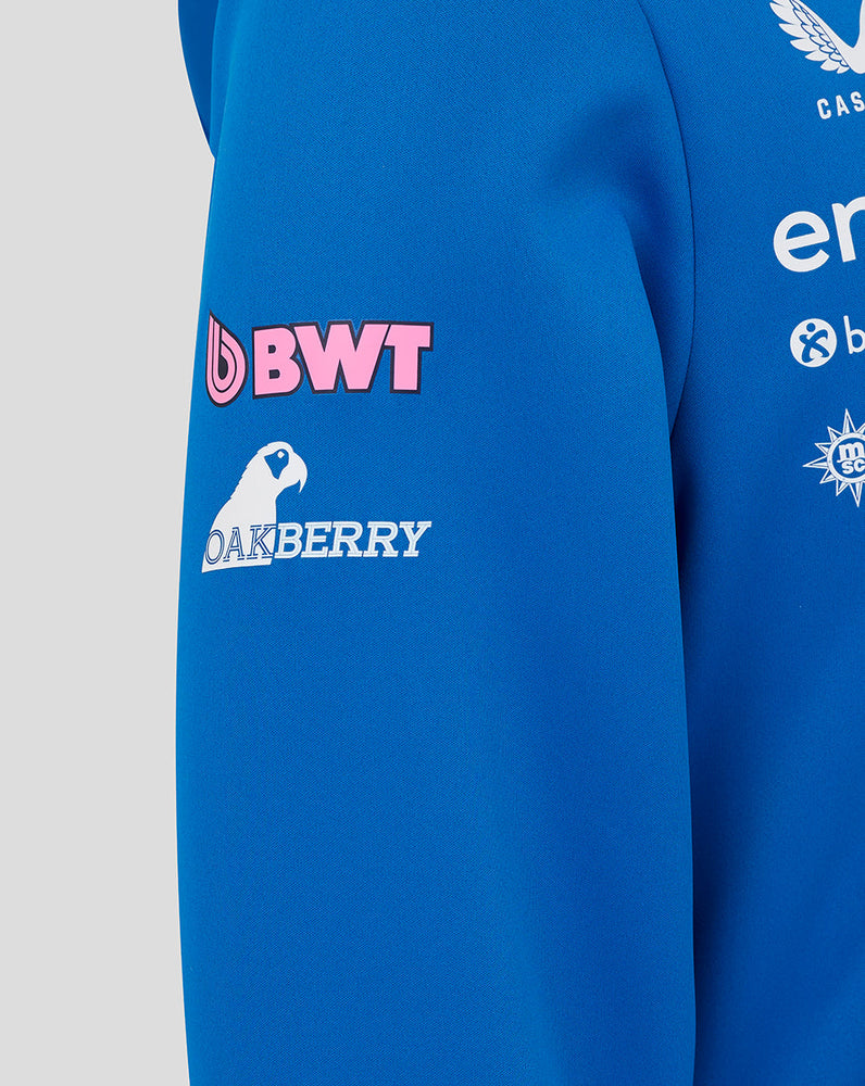 Offizieller Junior BWT Alpine Formula One Team Kapuzenpulli mit Reißverschluss