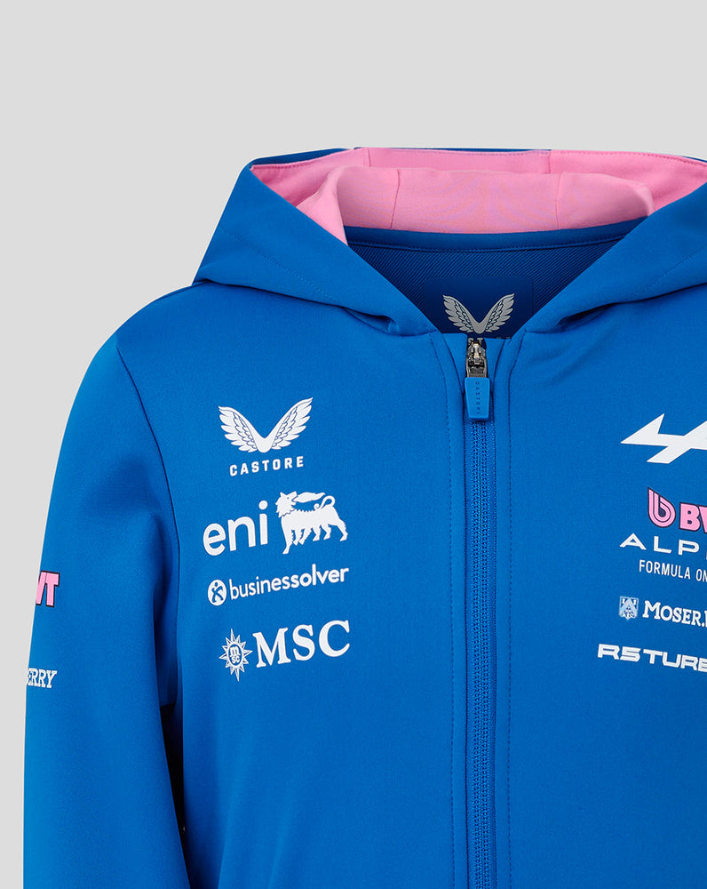 Offizieller Junior BWT Alpine Formula One Team Kapuzenpulli mit Reißverschluss