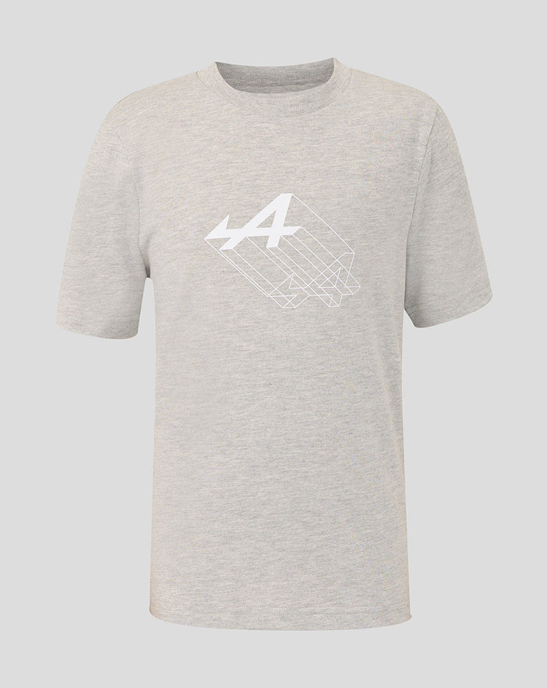 Junior Regular Fit Graphic T-Shirt – Grey Marl